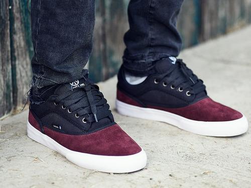 Zapatillas Vicus Genesis Gamuza/lona Negro Bordo