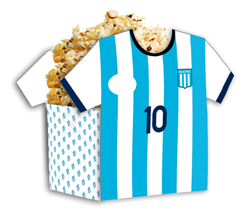 Kit Imprimible Caja Camiseta Racing Futbol Editable