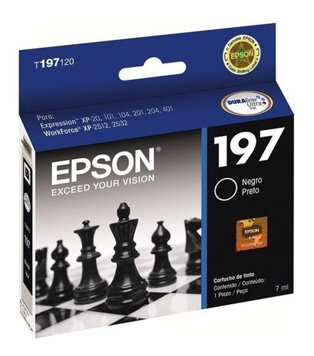 Cartucho Tinta Epson Original T197120 Negro Xp101 Xp211