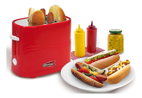 Tostadora Para Hot-dog Roja Americana Elite Color Ect-542r