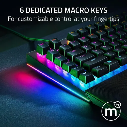 Teclado Us Razer Blackwidow V4 Mechanical Yellow Switch Teclado Negro Idioma Inglés Us