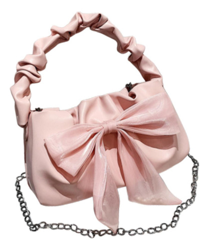 Bolso De Mano Con Pajarita Para Mujer Y Cadena, Bolso De