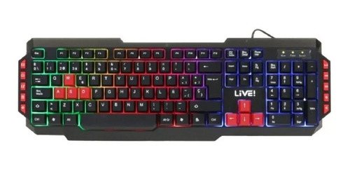 Teclado Gamer Retroiluminado Usb Pc Ps4 Luz Led Multicolor
