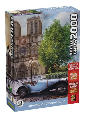 Imagem 1 de 2 de Quebra-cabeça Grow Catedral Notre -Dame 3745 de 2000 peças