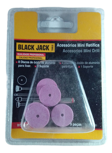 Accesorios Discos P/ Lijar Mini Drill Black Jack (9 Piezas)