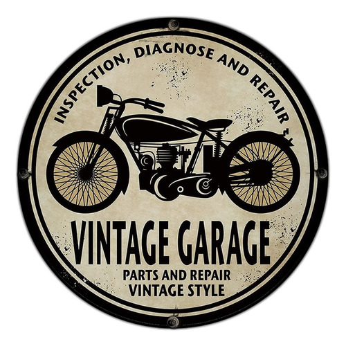 #183 - Cuadro Decorativo Vintage / Garage No Chapa Moto