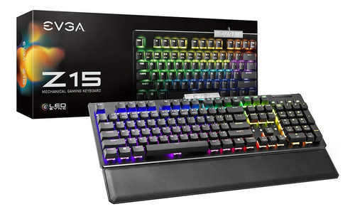 Teclado Para Juegos Evga Z15 Rgb, Led Retroiluminado Rgb, In