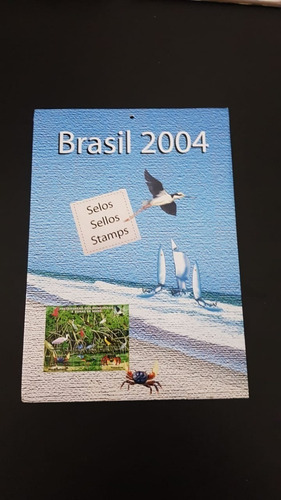 2004 Selos Ano Completo Folder Original Dos Correios Nova 
