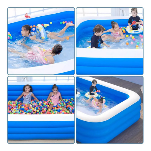 Piscina Inflable Rectangular Azul 260x170x60 Cm 950 L