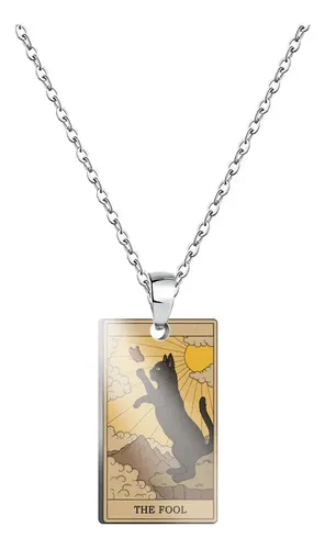 Collar colgante de carta de tarot, collar de tarot de esmalte, collar Collar colgante de carta de tarot, collar de tarot de esmalte, collar