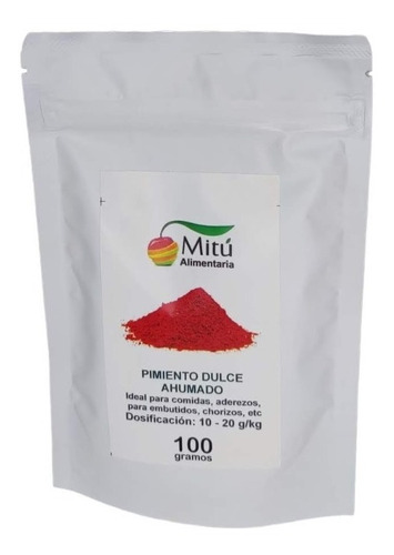 Pimentón Dulce Ahumado 100g En Polvo Especias Aderezos 