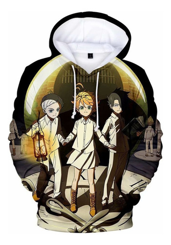 Anime The Promeed Neverland Sudaderas De Manga Larga