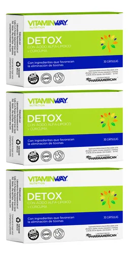 comprar Vitamin Way Kit X3 Cajas Detox Eliminación De Toxinas X30 3c