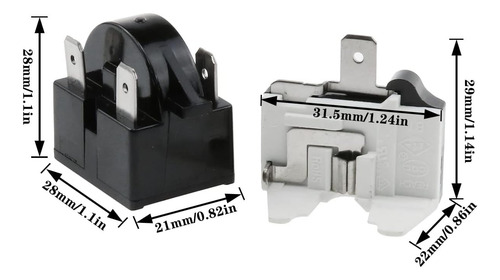 Relé De Arranque 3 Pines Para Refrigerador, 4.7 Ohm Ptc
