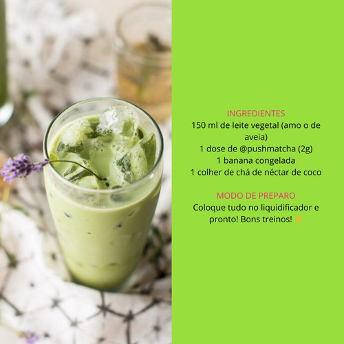 Chá Verde Matchá Push Pó + Caneca Wolff Borossilicato Combo