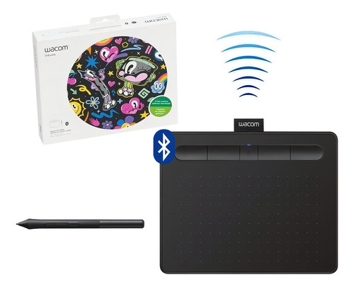 Tableta De Dibujo Wacom Intuos Small Black Bluetooth Black