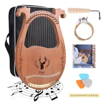 Comprar Arpa Lira, Arpa Acústica De Caoba De 16 Cuerdas Con S...