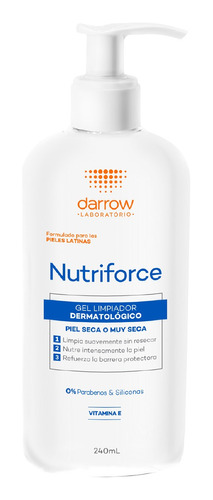 Gel Limpiador Dermatológico Darrow Nutriforce Envase 240ml