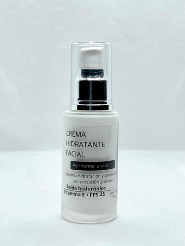 Crema Facial Piel Seca Ácido Hialurónico Y Fps 25