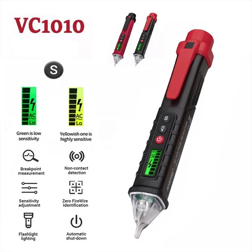 Imagen 3 de 7 de Tester Detector Probador Voltaje Sin Contacto 12-1000 Vac