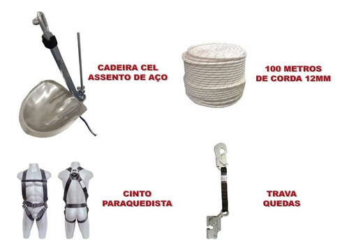 Kit Cadeirinha Completo Para Pintura E Limpeza Predial