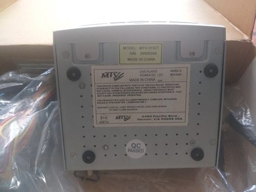 Reproductor Dvd,mp3,cd Con Sintonizador De Tv Mod. Mtv-5152t