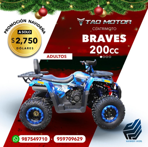 Imagen 2 de 16 de Cuatrimotos Braves 200cc Automatica 0 Klm Modelo 2022