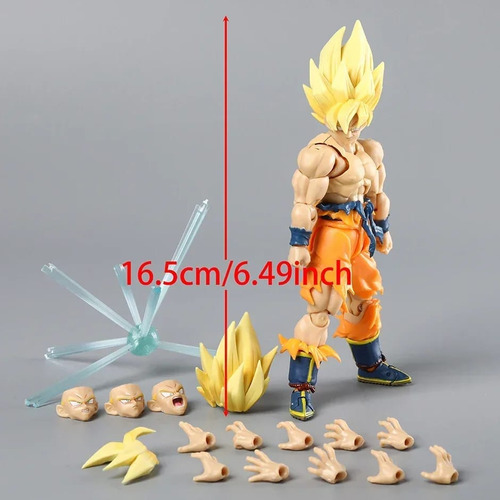 Action Figure Goku Super Dragon Ball Movel Com Acessorios