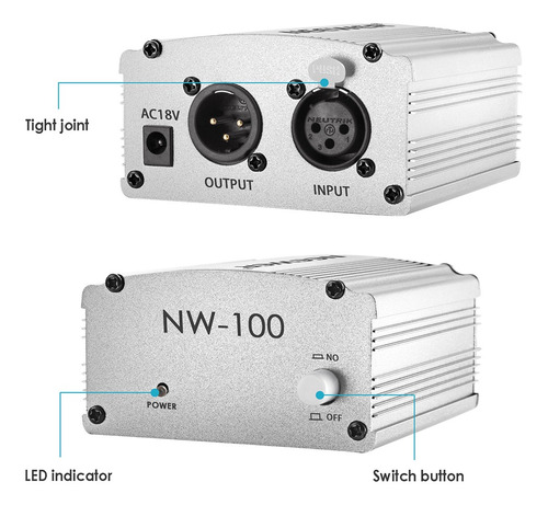 Neewer Nw-700 - Kit De Micrófono De Condensador Con Alimenta