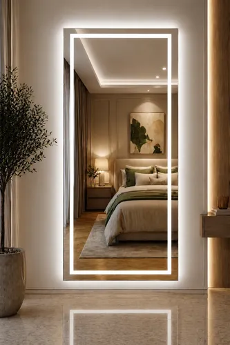 Espelho Camarim Banheiro 180 X80 Com Luz De Led Touch Screen