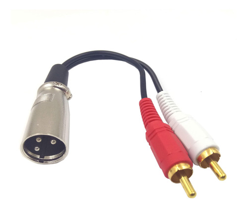 3pin Xlr A Rca Doble Enchufe Macho Convertidor Y Divisor Aud