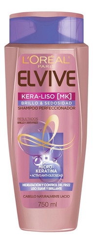 Shampoo Pelo Lacio Kera Liso Brillo Elvive L'Oréal 750ml