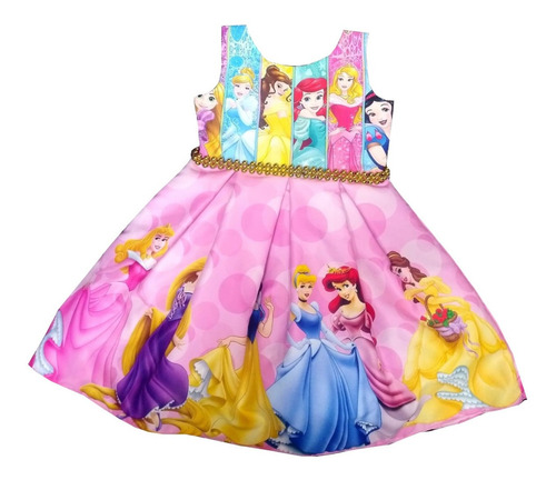 Vestido Para Niñas De Las Princesas Disney - Cs 