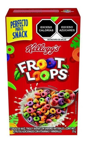Cereal  Froot Loops De Kelloggs Sabor Frutal Snack De 25 Gr