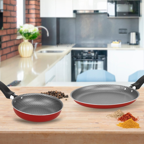 Kit Enjoy Panquequeira 22/frigideira Ovo 14 Teflon Vermelho