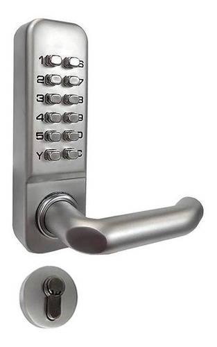 Cerradura De Código De Seguridad, Mxpuk-001, Sistemamecáni Color Gris