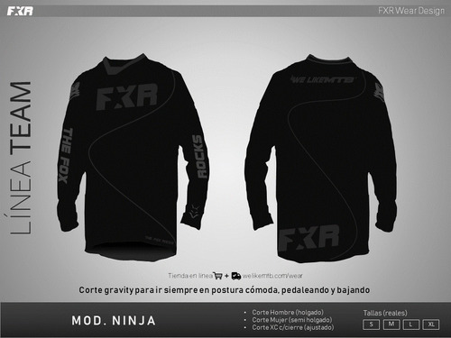 Jersey  Fxr Mtb Team Mod. Ninja