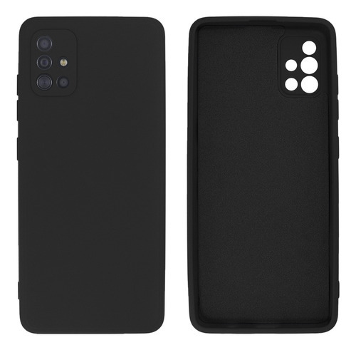 Capa Capinha Compatível Com Galaxy A51 Fe 6.5  Lisa Silicone Cor Preto