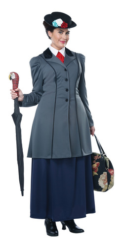 Disfraz Talla Xl Para Mujer De Mary Poppins Nanny Mcphee
