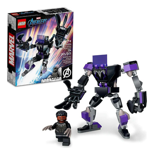 Set de construcción Lego Marvel Avengers Armadura robótica de Pantera Negra 124 piezas  en  caja
