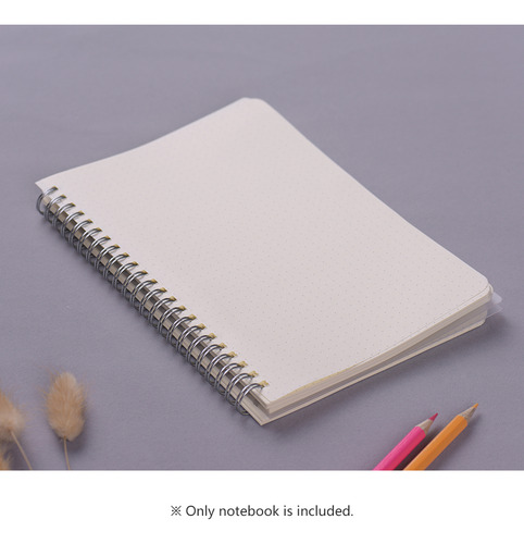 Cuaderno Espiral A5 Con Banda Elástica, Páginas Punteadas Pa
