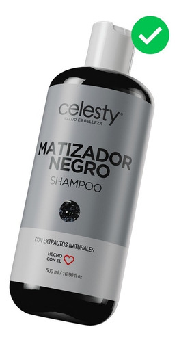 Shampoo Matizador Negro Black Canas Cabello Rubio 500ml