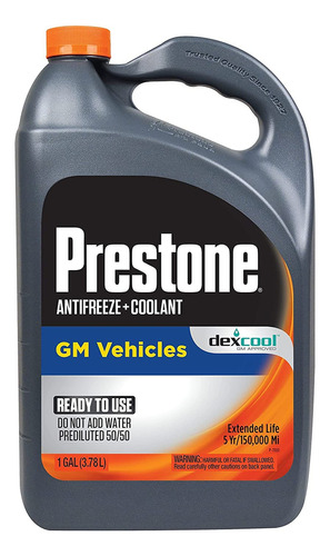 Anticongelante Prestone Dexcool 50/50 3.785l General Motors