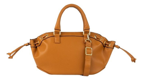 Bolsa Feminina Rafitthy Bauzinho Mostarda Acambamento Dos Ferragens Metal Polu00eddo Cor Marrom-claro Correia De Ombro Marrom-claro Desenho Do Tecido Sintu00e9tico (poliuretano)