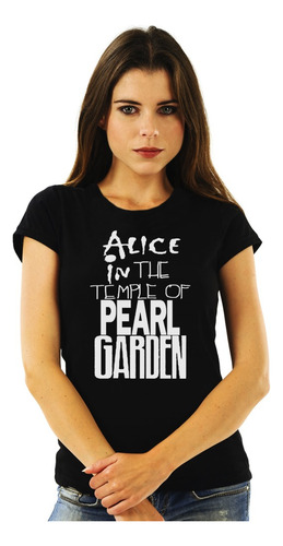 Polera Mujer Alice In The Temple Of Pearl Garden Rock Impres