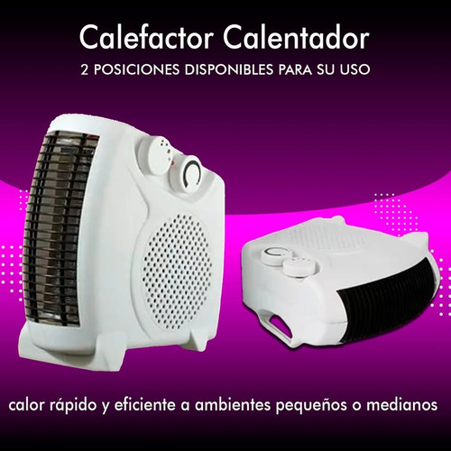 Calefactor Eléctrico Delhi Horizontal Y Vertical Frio Calor Blanco
