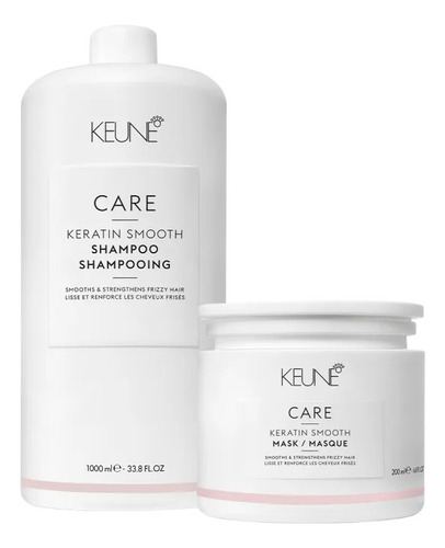 Kit Keune Keratin Smooth Shampoo 1000ml + Máscara 200g