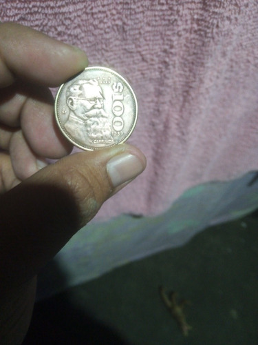 Moneda De $100 Pesos Venustiano Carranza 1989