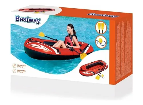 Set Balsa Bote Inflable Hydro Force Con Remos Bestway 61062