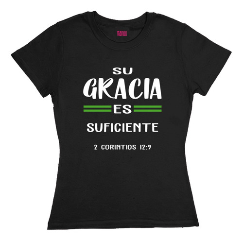 Playera Con Mensaje Cristiano Su Gracia Es Suficiente